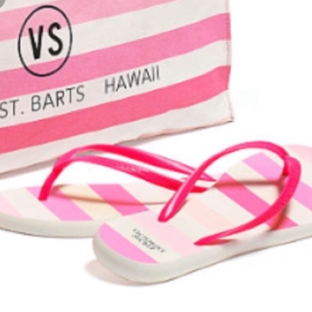 Victoria’s Secret Large (9/10) Stripe flip-flops